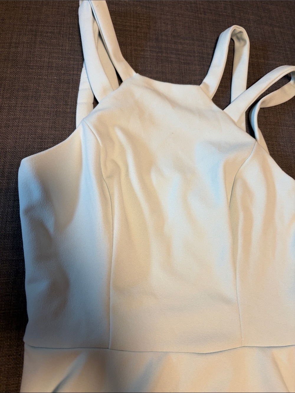 Light Blue Strappy Mini Dress - Picture 6 of 7